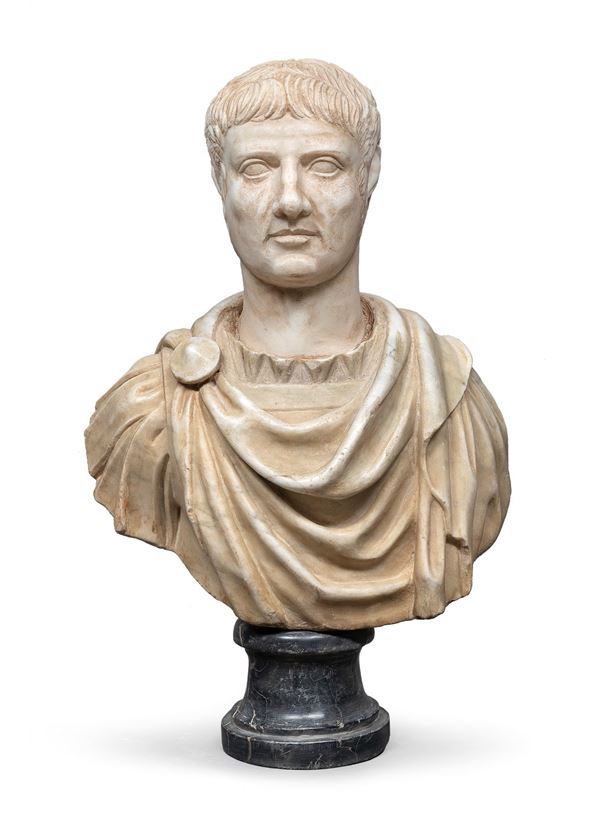 BUSTO DI IMPERATORE ROMANO, INIZI XIX SECOLO