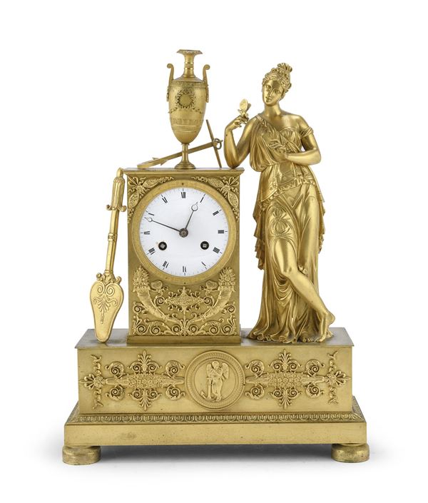 OROLOGIO IN BRONZO DORATO, PARIGI PERIODO IMPERO