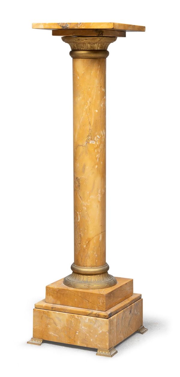 COLONNINA IN MARMO GIALLO DI SIENA