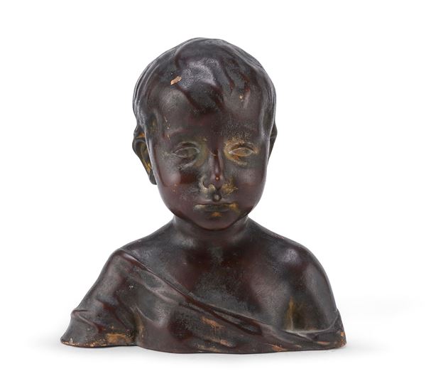 BUSTO DI BIMBO IN TERRACOTTA