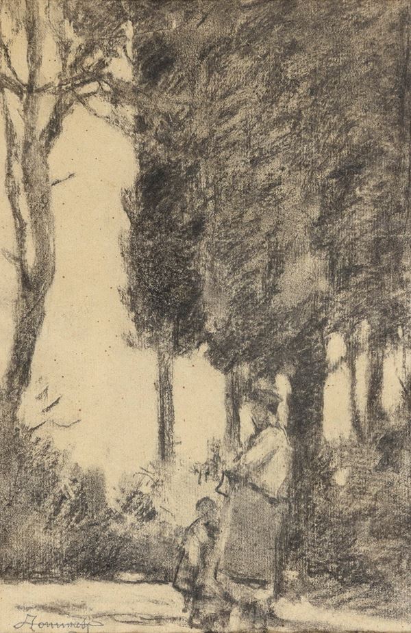 DISEGNO FIGURE NEL BOSCO DI ADOLFO TOMMASI