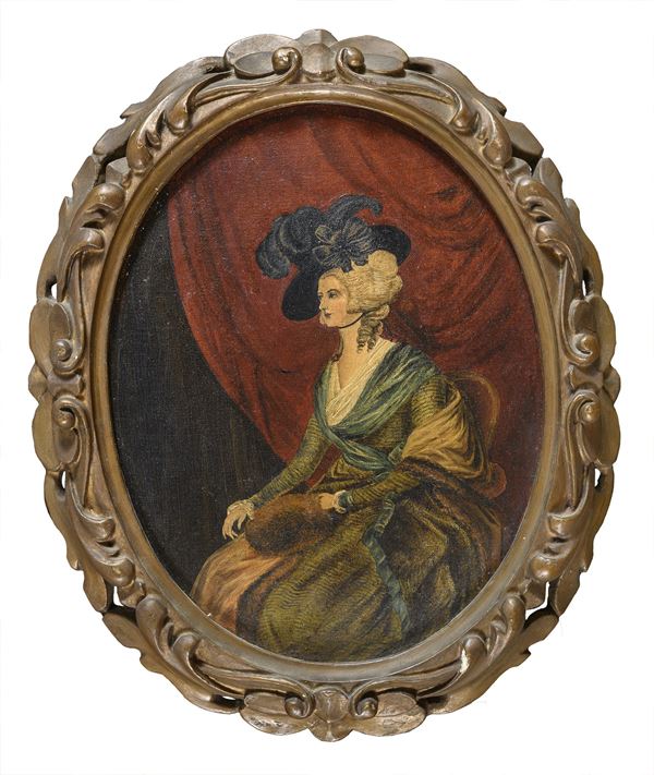 DIPINTO DAMA SETTECENTESCA