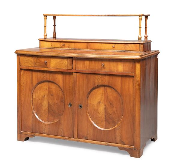 CREDENZA CON ALZATA IN CILIEGIO
