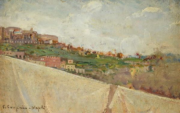 COPPIA DI DIPINTI PAESAGGI DI FRANCESCO CANGIULLO