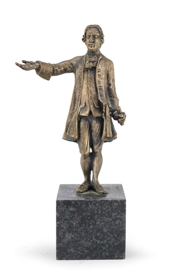 BRONZO ATTENDENTE DI SCULTORE INGLESE