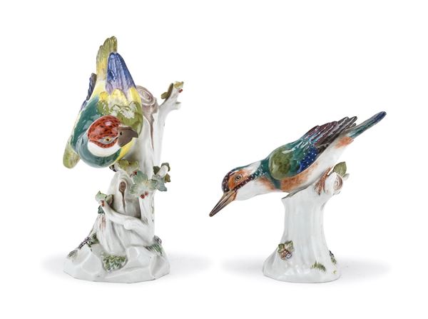 DUE UCCELLI IN PORCELLANA, MEISSEN