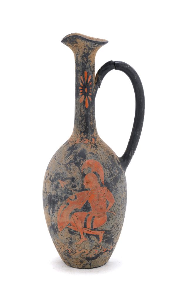 OINOCHOE A VERNICE NERA DI STILE ARCHEOLOGICO
