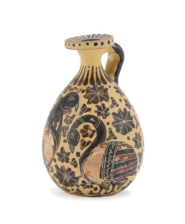 ARYBALLOS CORINZIO IN TERRACOTTA DI STILE ARCHEOLOGICO