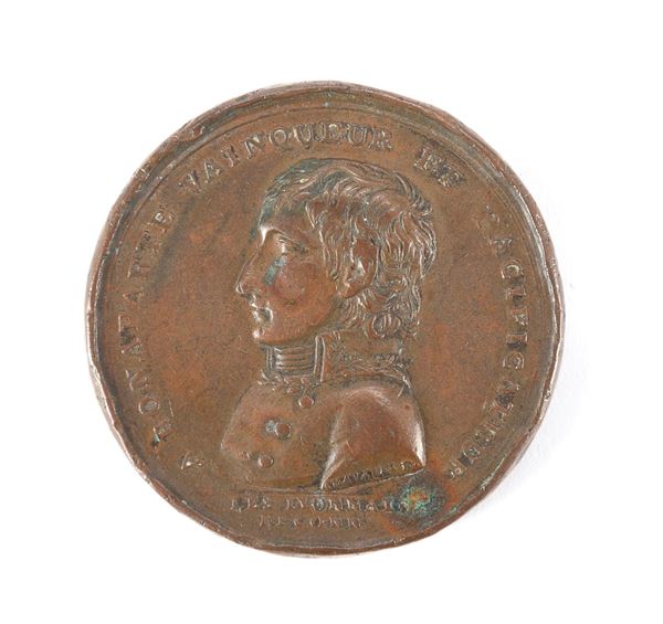 MEDAGLIA IN BRONZO DI NAPOLEONE BONAPARTE