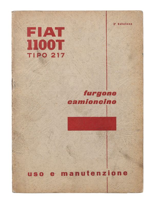MANUALE USO E MANUTENZUIONE FIAT 1100 T