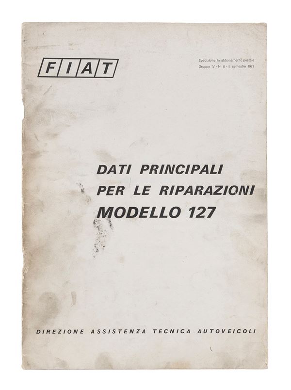 MANUALE OFFICINA FIAT 127, 1971
