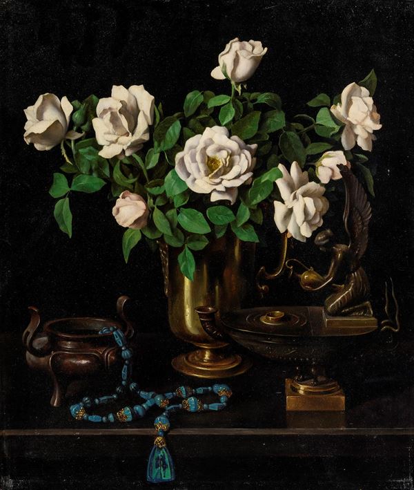 DIPINTO VASO DI FIORI DI BRUNO CROATTO