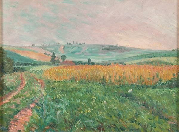 DIPINTO CAMPO DI GRANO DEL NOVECENTO