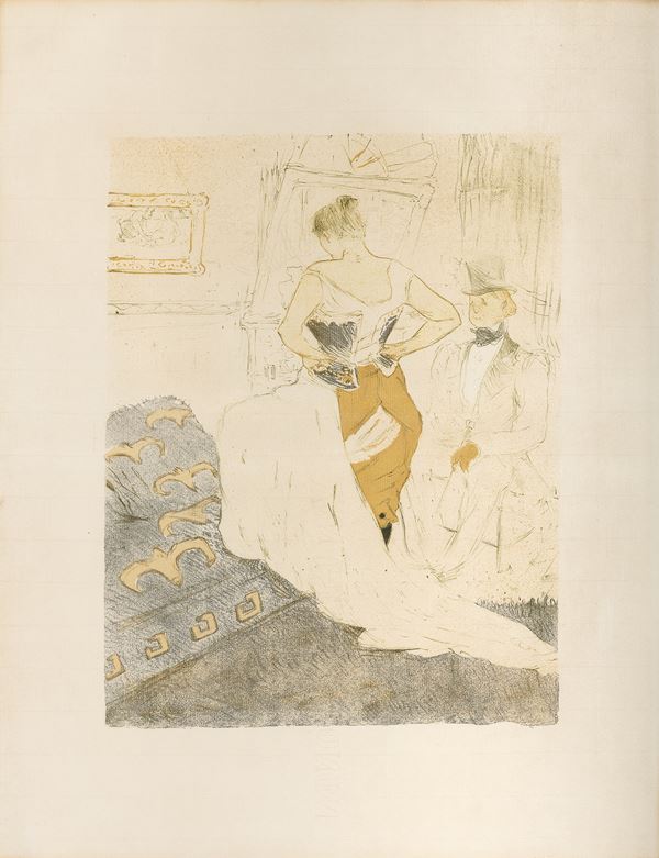 LITOGRAFIA DI HENRI TOULOUSE LAUTREC D'APRES