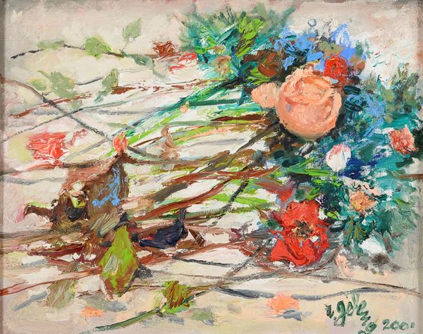 DIPINTO NATURA MORTA DI RINALDO GELENG, 2001