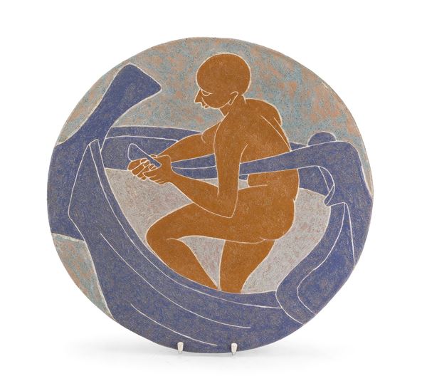PIATTO IN CERAMICA DI NINO CARUSO, 1957