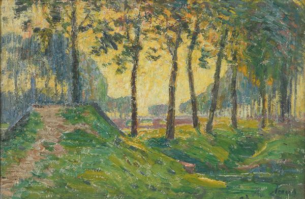 DIPINTO PAESAGGIO DI ÉMILE CLAUS, 1903