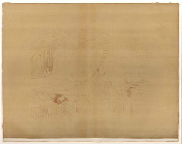 LITOGRAFIA DI HENRI TOULOUSE LAUTREC D'APRES