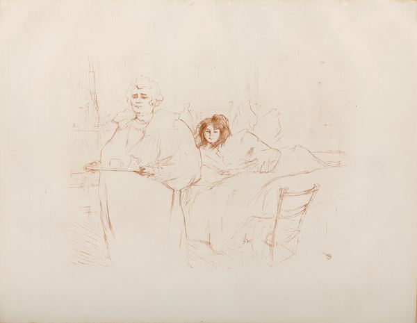 LITOGRAFIA DI HENRI TOULOUSE LAUTREC D'APRES