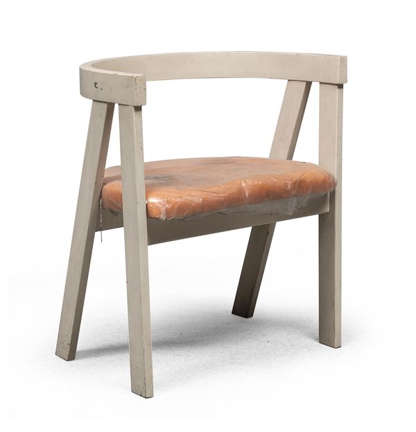 POLTRONCINA IN LEGNO LACCATO, ANNI '50