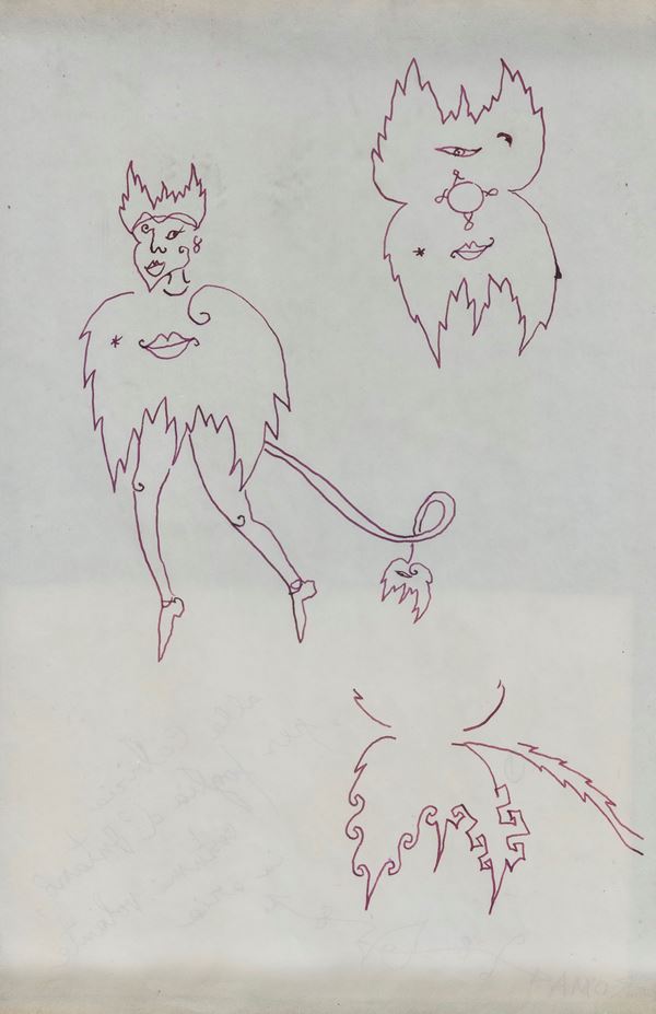 DISEGNO A INCHIOSTRO DI LUIGI ONTANI