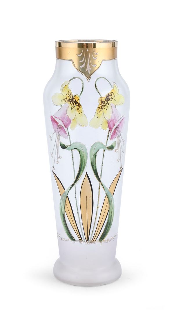 VASO IN VETRO OPALINE, LEGRAS XX SECOLO