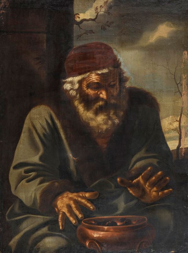 VECCHIO COL BRACERE DI SEGUACE DI PIER FRANCESCO MOLA