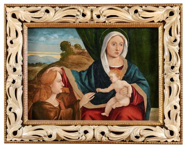 MATRIMONIO DI SANTA CATERINA DI PITTORE VENETO DEL XV SECOLO