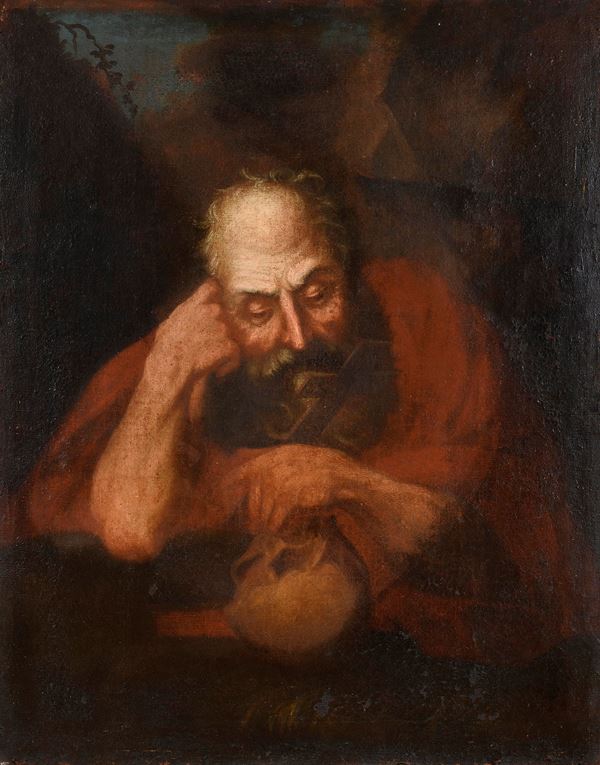 DIPINTO SAN GIROLAMO DI PITTORE EMILIANO DEL XVII SECOLO