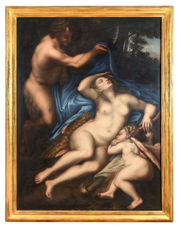 DIPINTO ANTIOPE E GIOVE DI SEGUACE DEL CORREGGIO