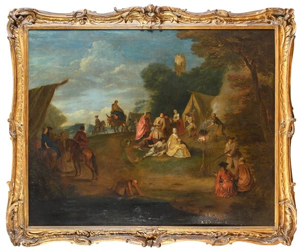 ACCAMPAMENTO CON CACCIATORI DI PIERRE ANTOINE QUILLARD