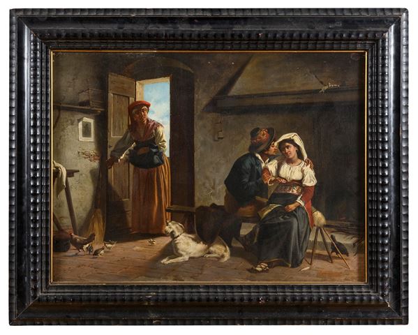SCENA AMOROSA AL FOCOLARE DI FRANCESCO RINALDI