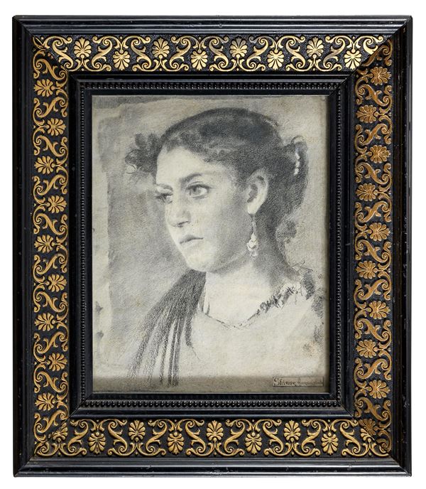 DISEGNO FANCIULLA DEL XIX SECOLO