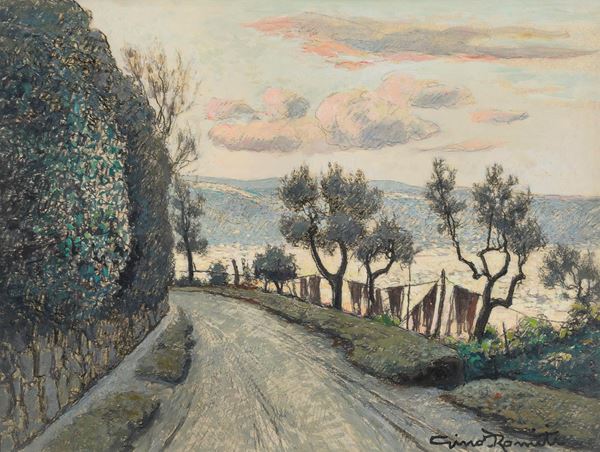 COPPIA DI DIPINTI PAESAGGI DI GINO ROMITI