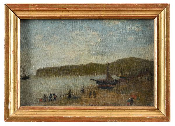 DIPINTO PAESAGGIO COSTIERO DI PITTORE NORDICO