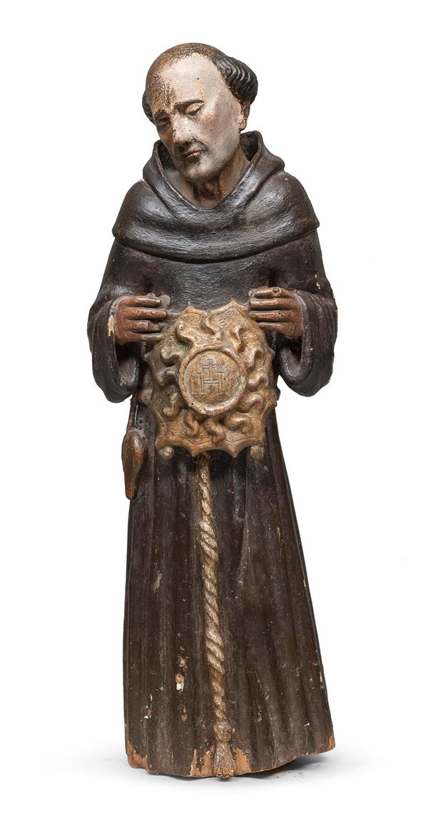 SCULTURA SAN BERNADINO CERCHIA DI DOMENICO DE' CORI
