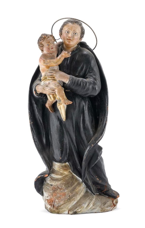 SCULTURA DI SANT'ANTONIO IN TERRACOTTA, XVIII SECOLO