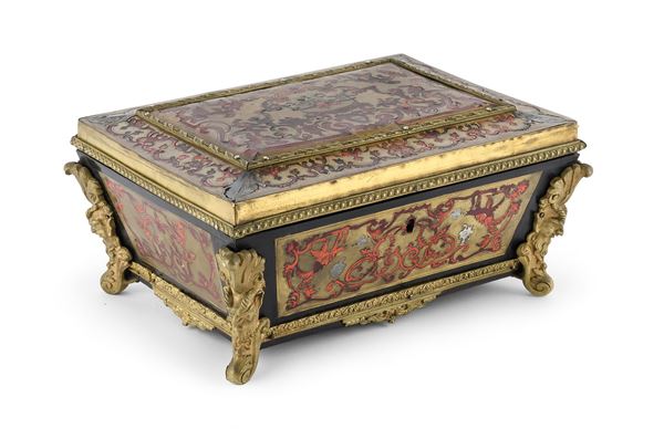 COFANETTO BOULLE CON STEMMA BORBONE