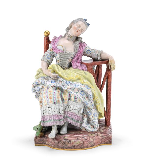 GRUPPO DELLA BELLA ADDORMENTATA IN PORCELLANA DI MEISSEN