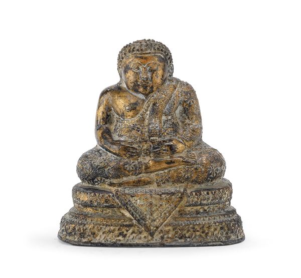 SCULTURA IN BRONZO DORATO, TAILANDIA XIX SECOLO