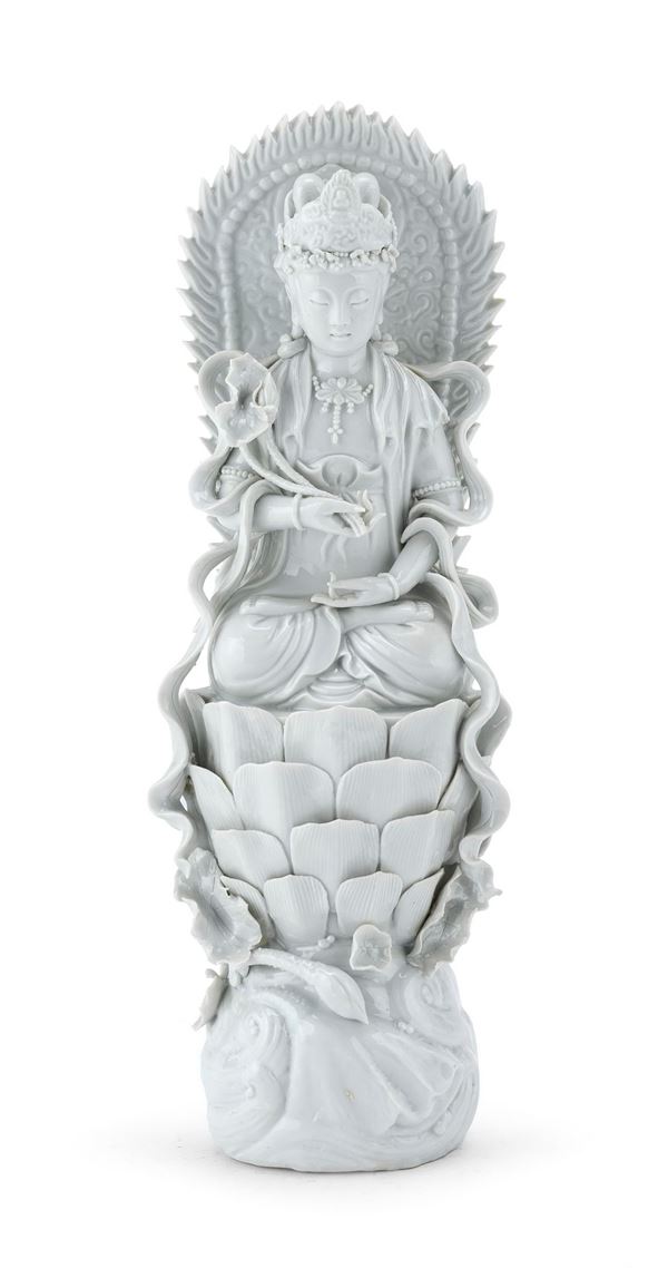 GUANYIN IN PORCELLANA BIANCA, CINA