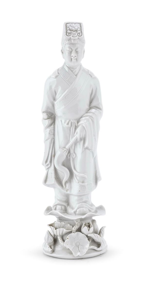 SCULTURA IN PORCELLANA BIANCA, CINA