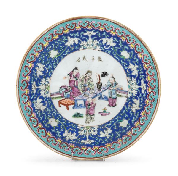 PIATTO IN PORCELLANA, CINA XIX SECOLO
