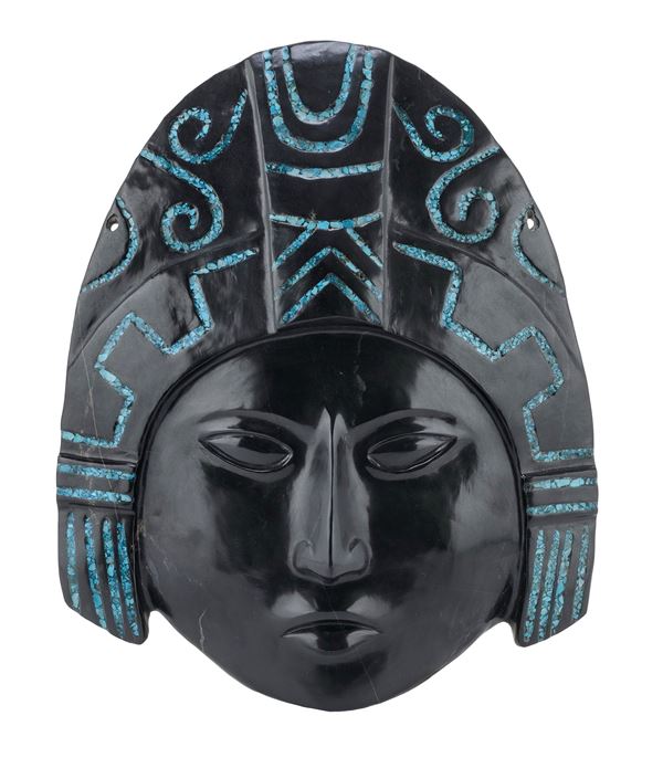 MASCHERA RITUALE IN CERAMICA, PROBABILMENTE MESSICO