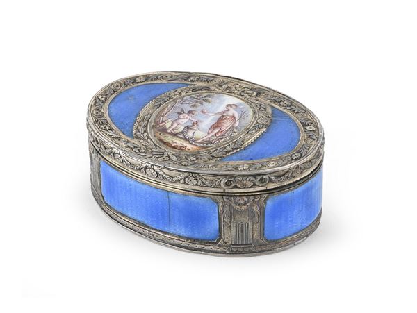 COFANETTO IN ARGENTO E SMALTI, FRANCIA XVIII SECOLO