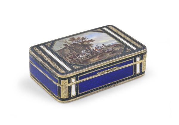 COFANETTO IN ARGENTO CON MINIATURA, XVIII SECOLO