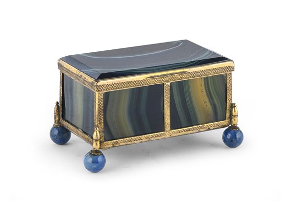 COFANETTO IN BRONZO E AGATA, FINE XVIII SECOLO