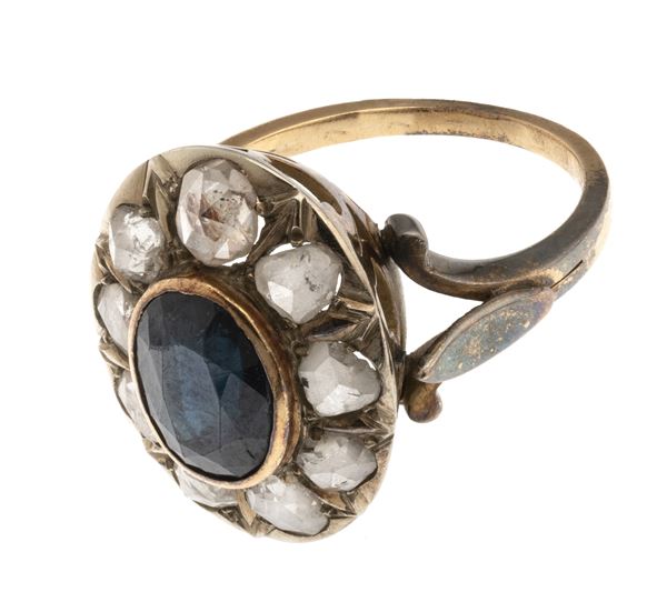 ANELLO CON ZAFFIRI E BRILLANTI