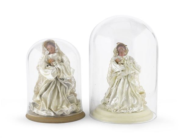 COPPIA DI SCULTURE DA PRESEPE