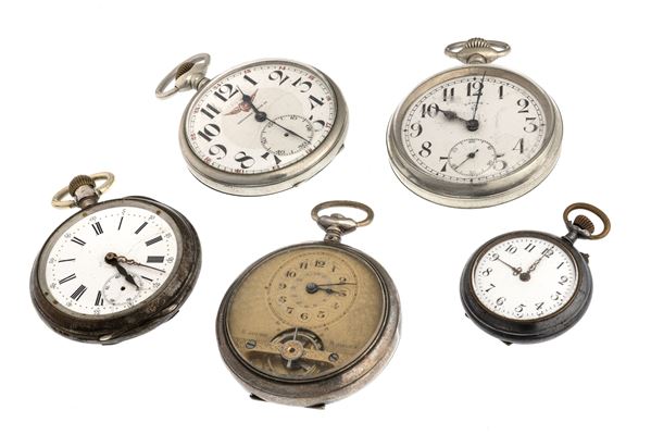 CINQUE OROLOGI DA TASCA